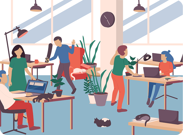 Modern office of IT Family Studio